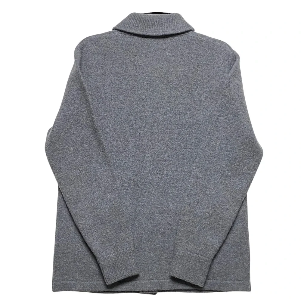 Wallace Barnes by J.Crew Shawl‎ Collar Cardigan Sweater Gray Merino Wool Size S